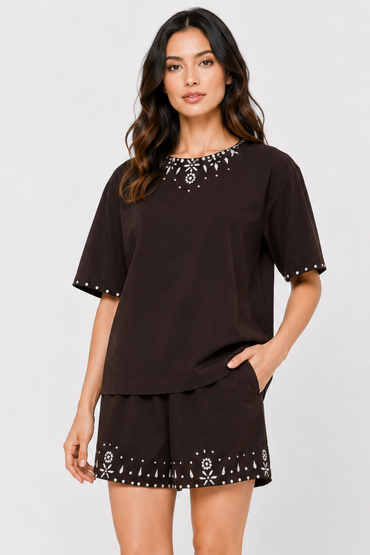 AMANAT CO-ORD SET (TOP & SHORTS)