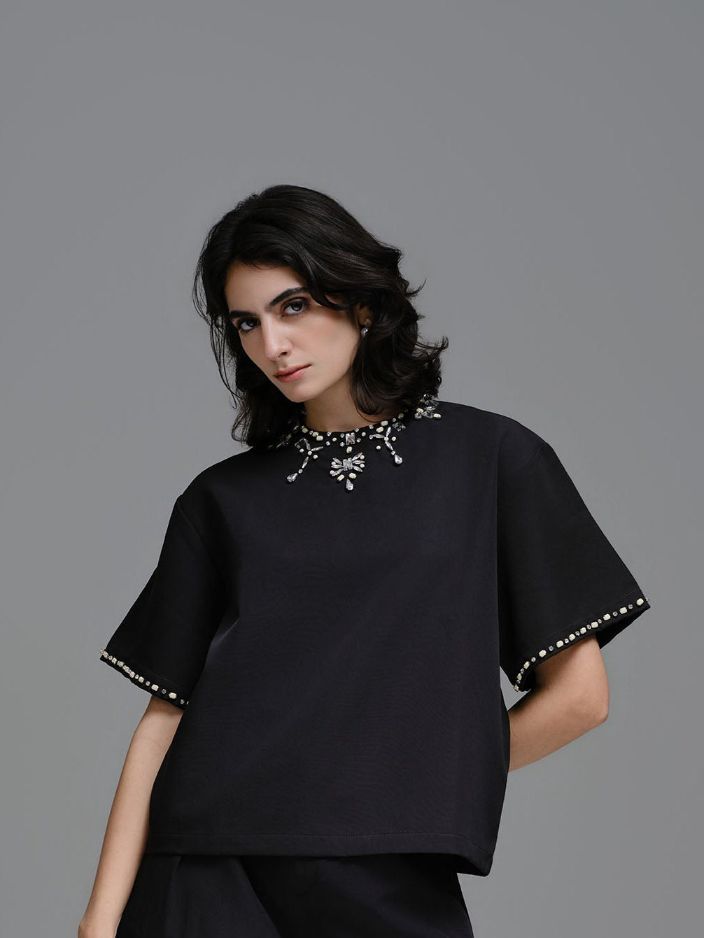 KHAMOSHI CORD-SET (TOP & PANTS)