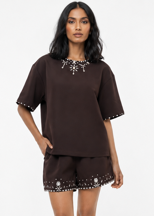 AMANAT CO-ORD SET (TOP & SHORTS)
