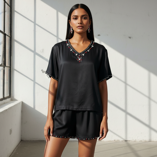 JUNOON CO-ORD SET (TOP & SHORTS)